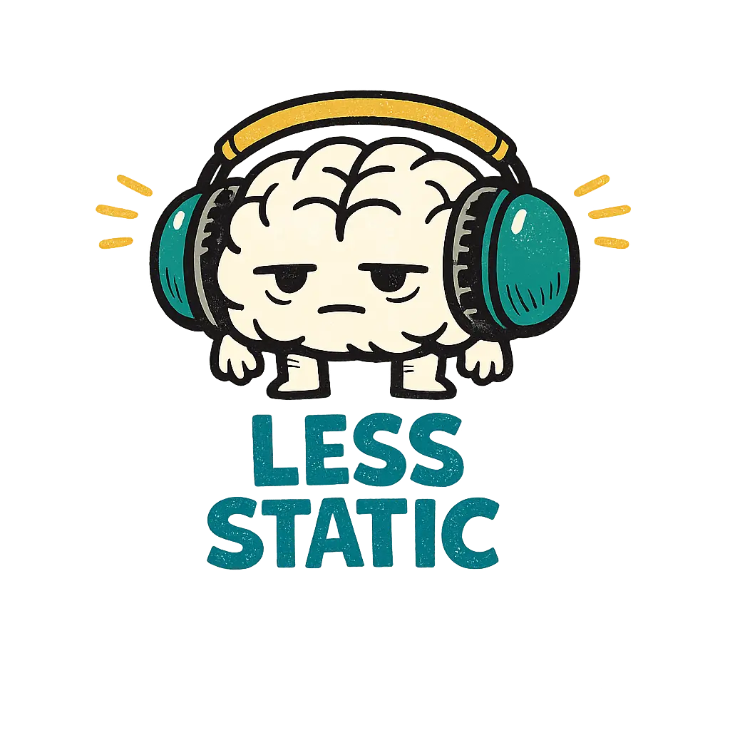 Optional illustration: a small mascot wearing earmuffs (1:1)